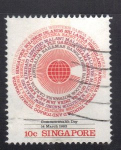 SINGAPORE SCOTT #412 USED 10c 1983