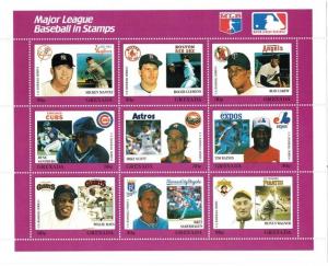 Grenada  1988 - Major League Baseball in Stamps  Roger Clemens -Sheetlet of 9