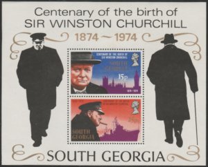 South Georgia #40a MNH Souvenir Sheet Sir Winston Churchill