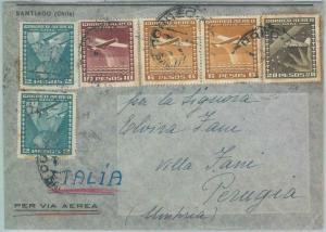 81493 - CHILE - POSTAL HISTORY -   AIRMAIL  COVER to ITALY  1950's 