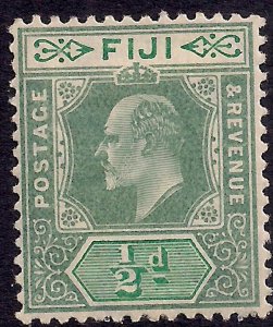 Fiji 1906 - 12 KEV11 1/2d Green MM SG 118 ( J912 )