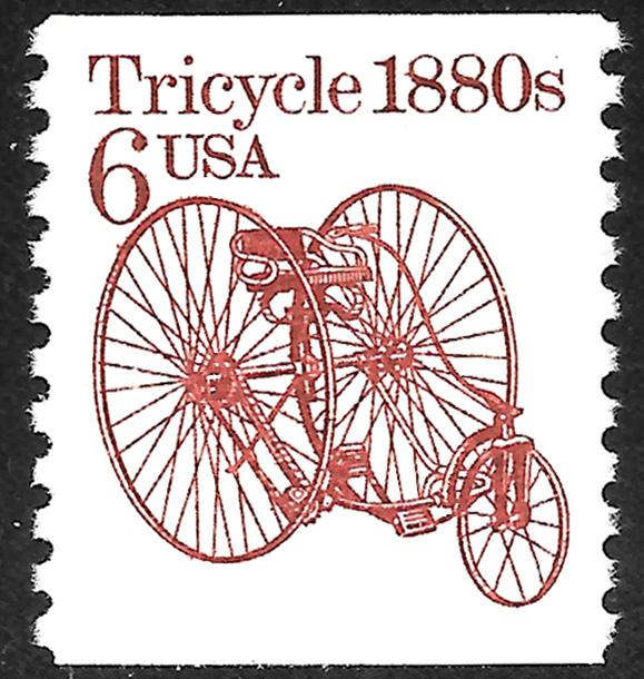 Sc 2126  6¢ Tricycle MNH Coil Single