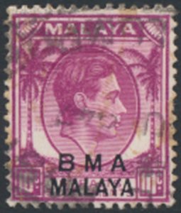 Straits Settlements  OPT BMA Malaya  SC# 262  Used Die I  see colour details ...