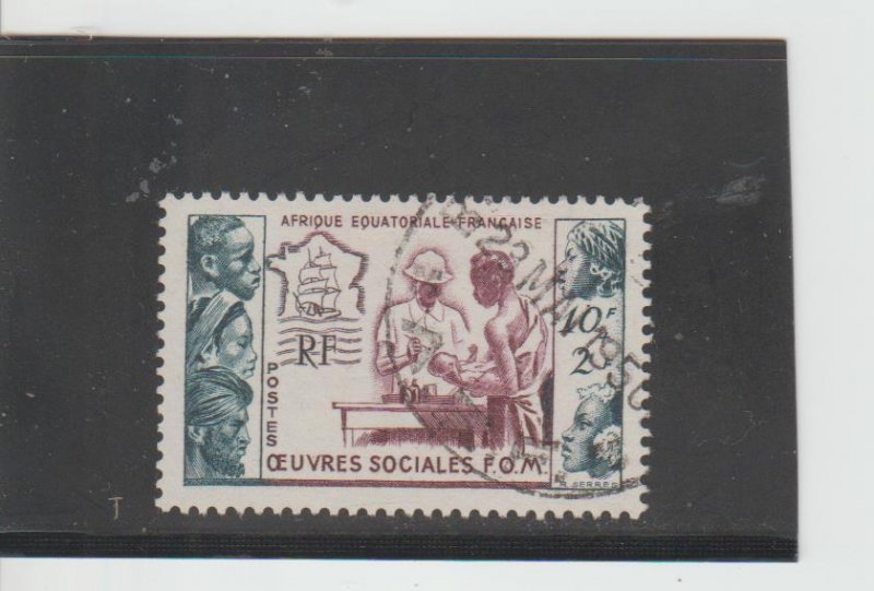 French Equatorial Africa  Scott#  B39  Used  (1950 Tropical Medicine Issue)