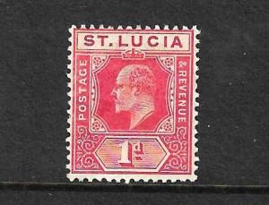 ST LUCIA 1904-10  1d  KEVII  MLH SG 67