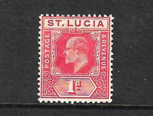 ST LUCIA 1904-10  1d  KEVII  MLH SG 67