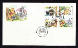 Canada-Sc#1618-21 - stamps on FDC-Winnie the Pooh-1996-