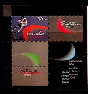 KYRGYZSTAN Sc 182 NH SOUVENIR SHEET OF 2002 - OLYMPICS