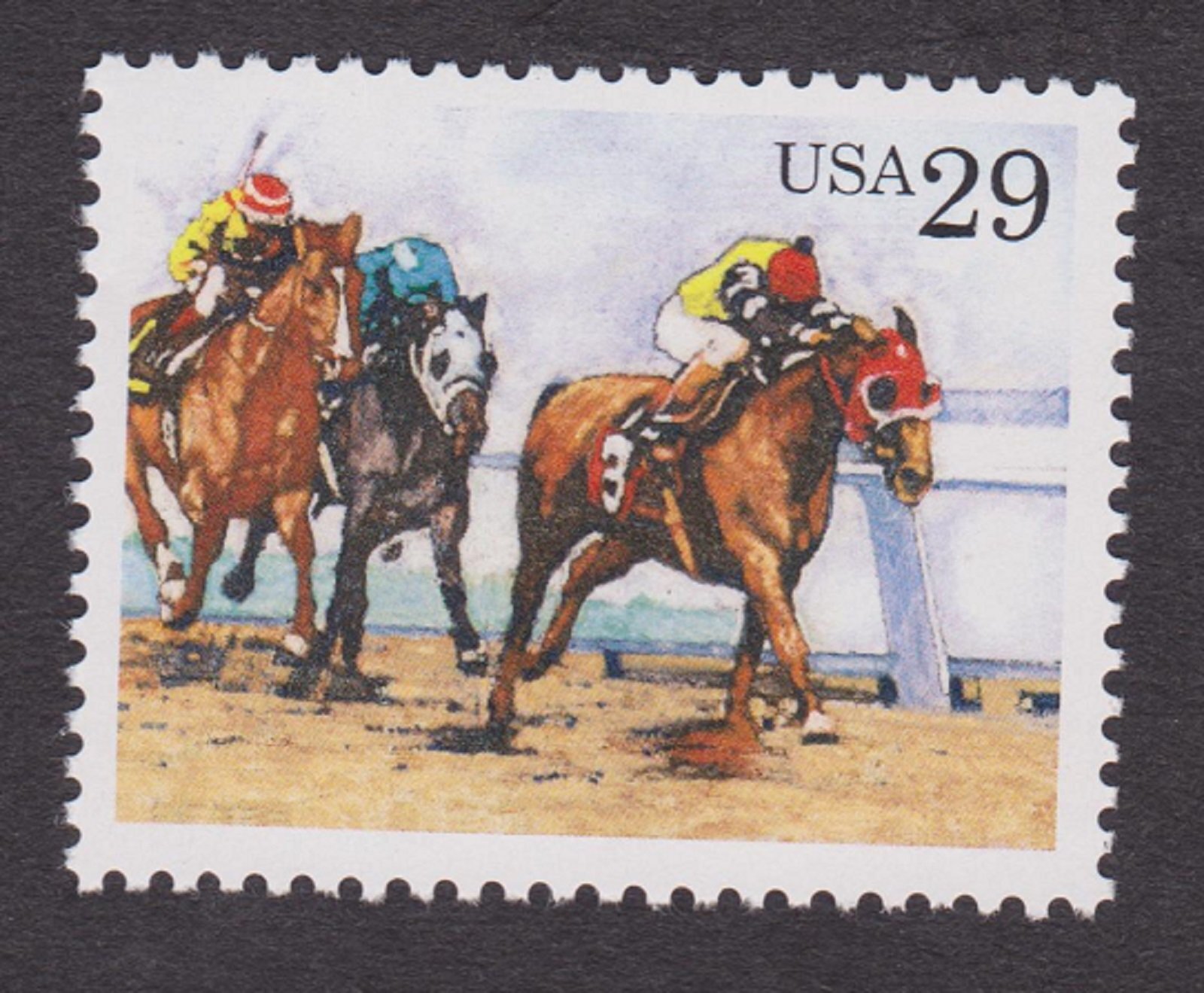 2757 Thoroughbred Racing F-VF MNH single | United States, General Issue