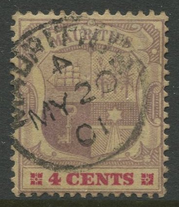STAMP STATION PERTH Mauritius #98 Coat of Arms Used Wmk 2 - 1895-1904