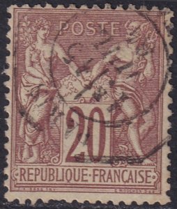 France 1876 Sc 70 used Paris date cancel