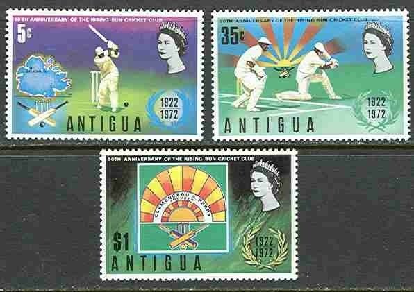 Antigua # 297-99  Cricket Club   (3)  Mint NH