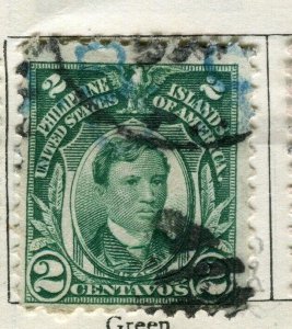 PHILIPPINES:  1908 early portrait issue used 2c. value