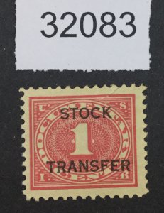 US STAMPS #RD1 MINT OG NH LOT #32083