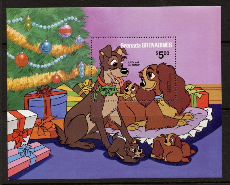 Grenada Grenadines 459 MNH Disney, Lady & the Tramp, Christmas