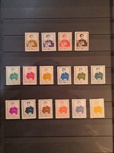 Iran/Persia Shah 5th Definitives Complete Set Scott# 999-1014 MH