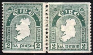 1934 2d horiz. Imperf. coil-join pair with perf. 11 patch, u/m mint,