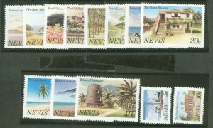 Nevis #121a-134a  Single (Complete Set)