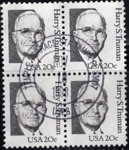 USA; 1984: Sc. # 1862:  Used Block of Four Stamps