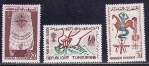 Tunisia # 404-406, Malaria Eradication, Mint NH