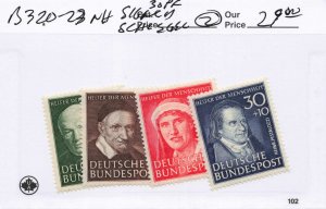 GERMANY  B320-23  (2)  MNH   30PF  signed Schlegel