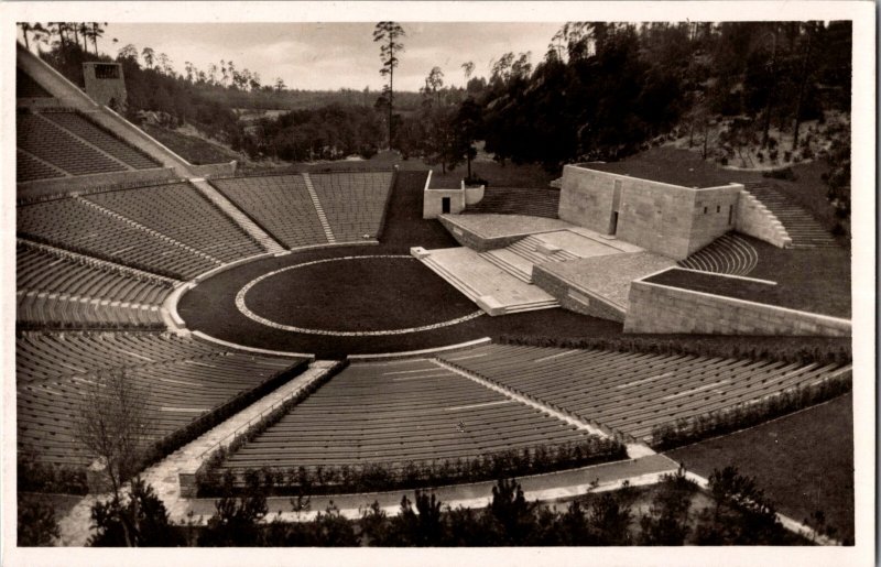 1936 Charlottenburg Germany Berlin Open Stage Olympic Games RPPC Postcard Cover