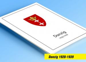 COLOR PRINTED DANZIG / GDANSK 1920-1939 STAMP ALBUM PAGES (45 illustrated pages)