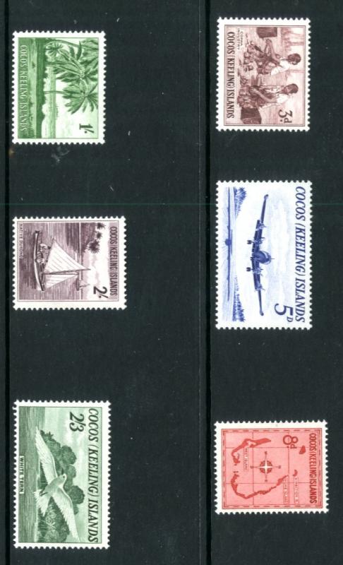 Cocos Island 1-6 MNH SCV $46.70