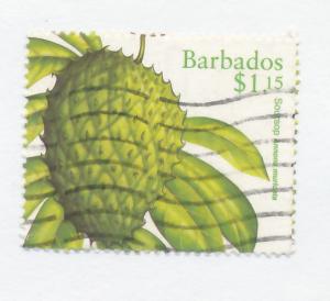 Barbados 1997  Scott 947 used - $1.15, Fruits, soursop