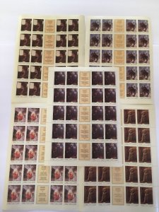 RUSSIA - SOVIET UNION 1979 - UKRAINIAN PAINTINGS - SET of 5 SHEETS - MINT/NH