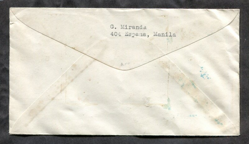 p183 - PHILIPPINES 1943 FDC Cover. Imperforate Stamps Pairs