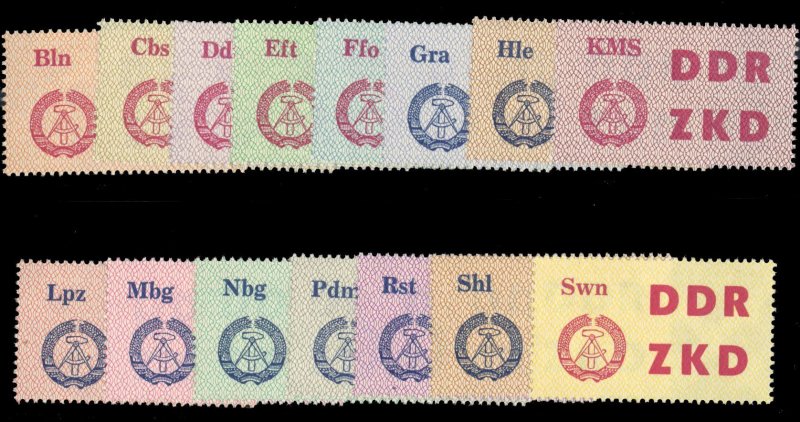 East Germany (D.D.R.) Mi. 1-15, &Euro;40, 1963 Officials, never hinged