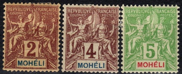 Moheli #2-4 Unused CV $14.00 (X5372)