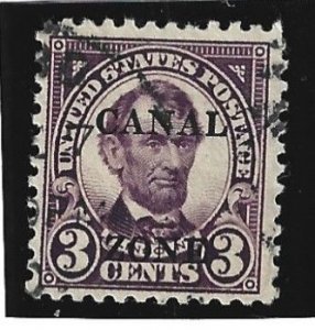 Canal Zone Scott #85 Used 3c Sharpe Top A O/P 2021 CV $3.00