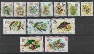 FIJI 1971 QEII BIRDS AND FLOWERS RANGE TO $2 MNH **