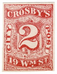 (I.B) US Local Post : Crosby's City Post 2c
