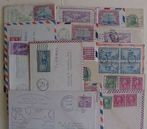 US  20 DIFF. AIR  CACHETED EVENTS 1930's