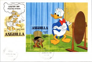 Anguilla FDC 1981 - Daisy Duck, Easter Cover - Single - F65050