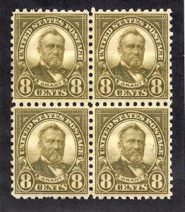 589 Mint,OG,NH... Block of 4... SCV $230.00