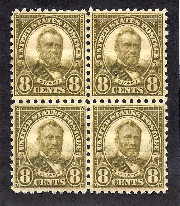 589 Mint,OG,NH... Block of 4... SCV $230.00