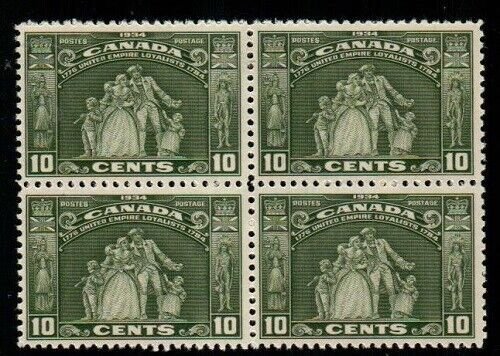 Canada Scott 209 Mint NH block VF
