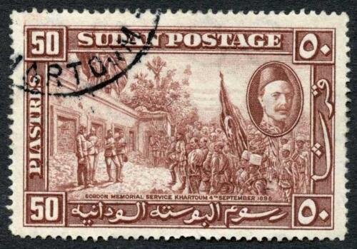 Sudan SG67 50p Red-brown Fine used Cat 160 pounds 