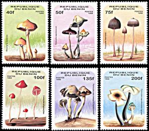 Benin 877-882, MNH, Mushrooms