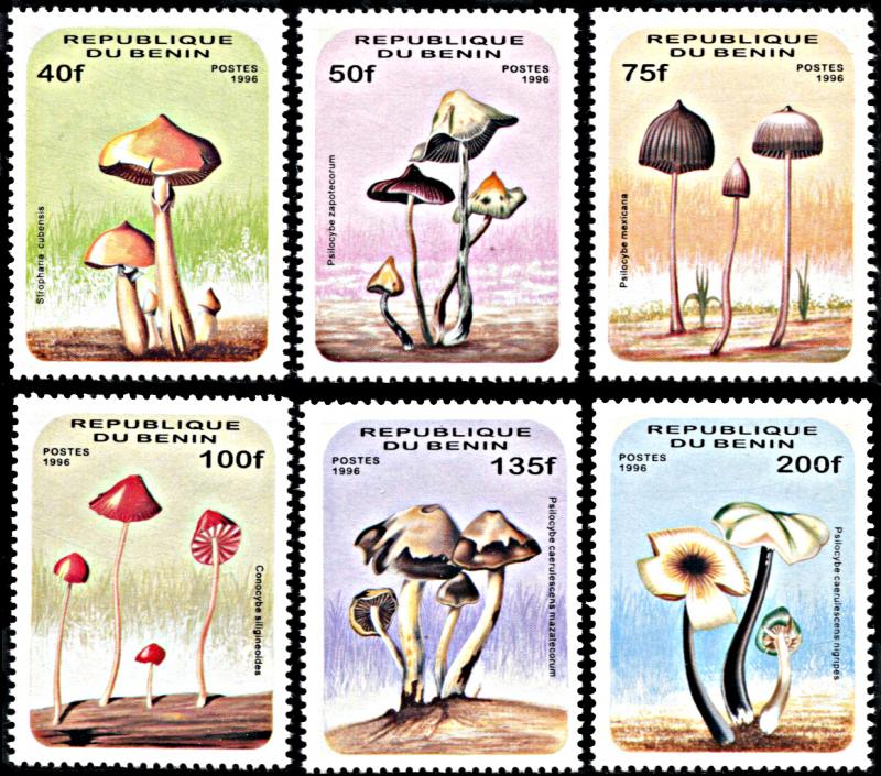 Benin 877-882, MNH, Mushrooms