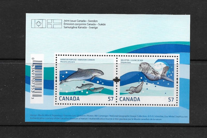 MARINE LIFE - CANADA #2387 PORPOISE & SEA OTTERS   MNH