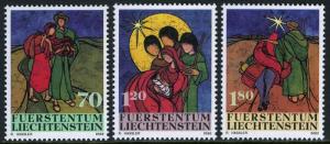 Liechtenstein 1247-1249, MNH. Christmas. Batik art by Sister Regina Hassler,2002