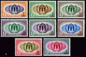 Maldives Islands 1960 Sc#50/57 WORLD REFUGEE YEAR (UN) Set (8) MNH