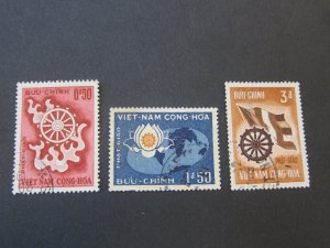 Vietnam 1965 Sc 255-57 set FU