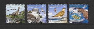 BIRDS - COCOS ISLANDS #379-82    WWF   MNH