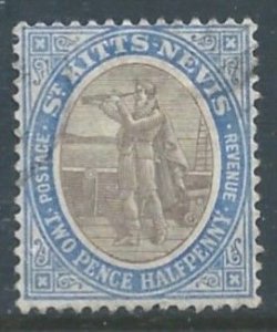 St. Kitts-Nevis #4 Used 2 1/2p Columbus Looking For Land - Wmk. 2